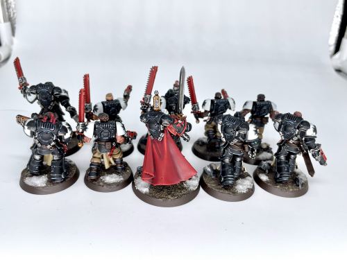 Primaris Crusaders! Batch painting these all was a bit much, but I’m happy with how they came 