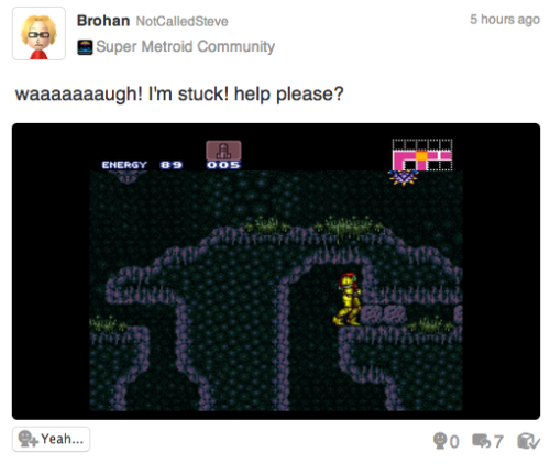 sunflower-setto:  Super Metroid released on the Wii U Virtual Console today. This is the result.  