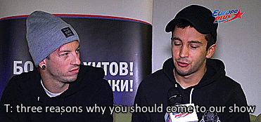 twentyonefactum:why you should come to twenty one pilots showRadio Europe Plus Russia // 22.10.16