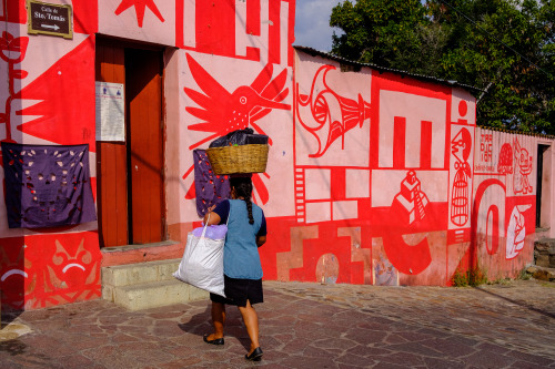 Esa casa está en el barrio de Xochimilco, donde nos quedamos, y me parecía muy bonita. La señora ven