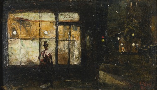 anagromorgana: Lesser Ury. Parisian Boulevard at Night (1881).