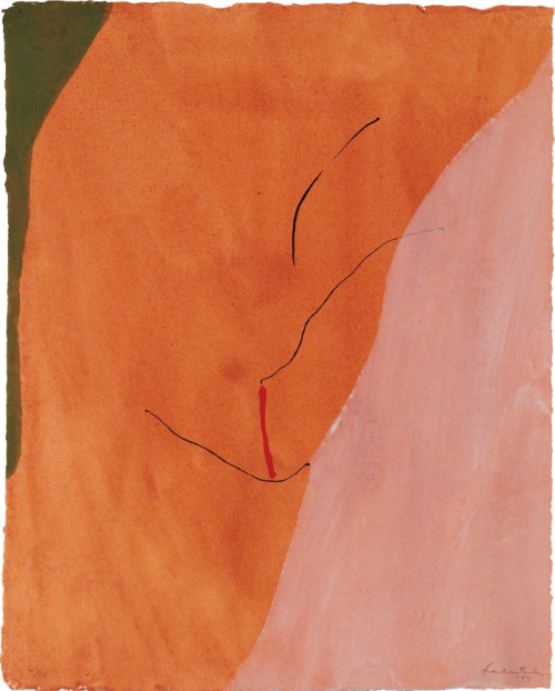 herzogtum-sachsen-weissenfels:  Helen Frankenthaler (American, 1928-2011), Sanguine Mood, 1971. Poch