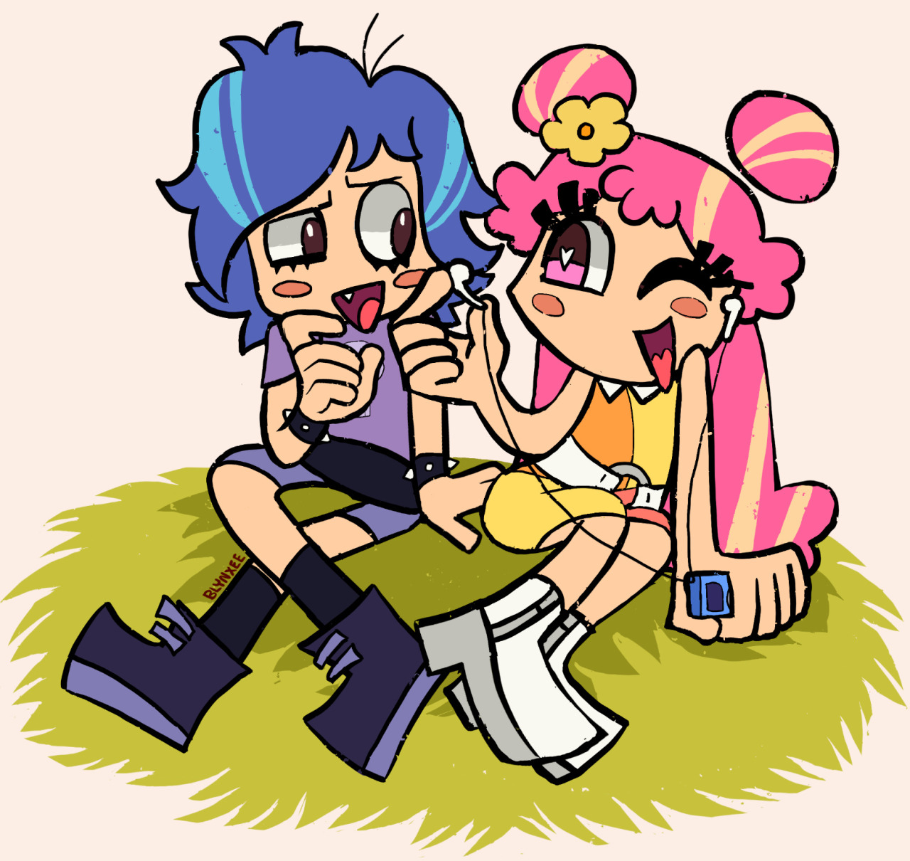 Fly! Pow! Bye! — Did a little puffy amiyumi illustration because...
