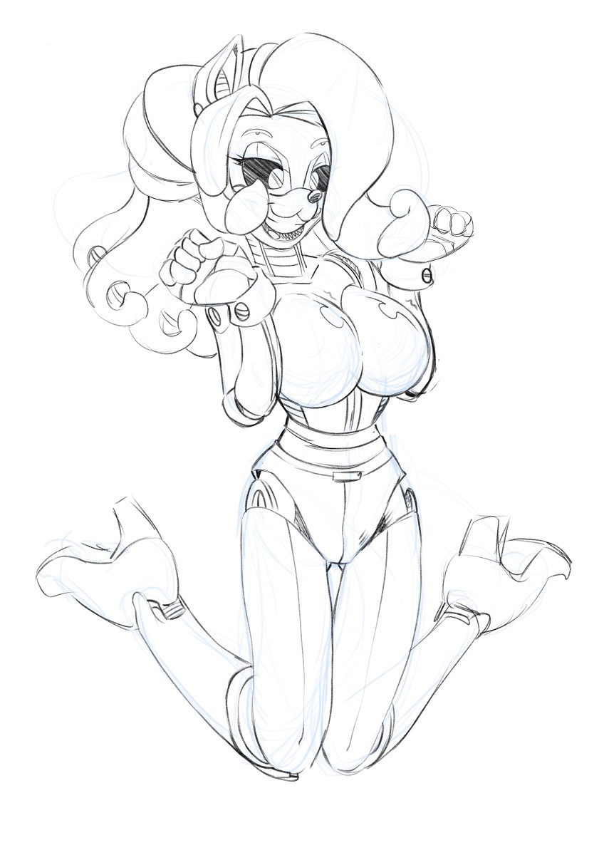 Stream Sketch request from this week of Mechaniczed Tawna for Blackjack  Patreon 