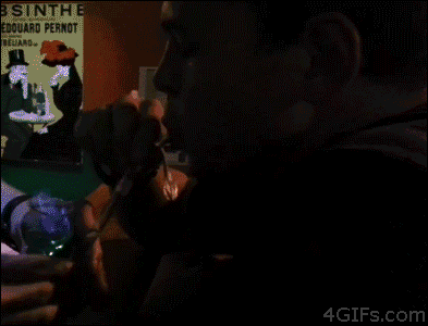 4gifs:They call this drink the Ghost Rider