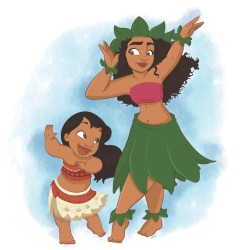 hollieballardartist: Girls from two islands