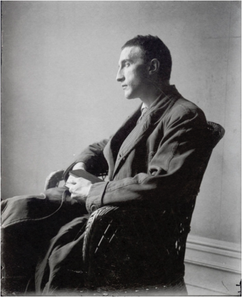 kvetchlandia:  Man Ray     Marcel Duchamp, New York City      c.1917“I don’t care about the word ‘art’ because it has been so discredited. So I want to get rid of it. There is an unnecessary adoration of ‘art’ today.“ Marcel Duchamp