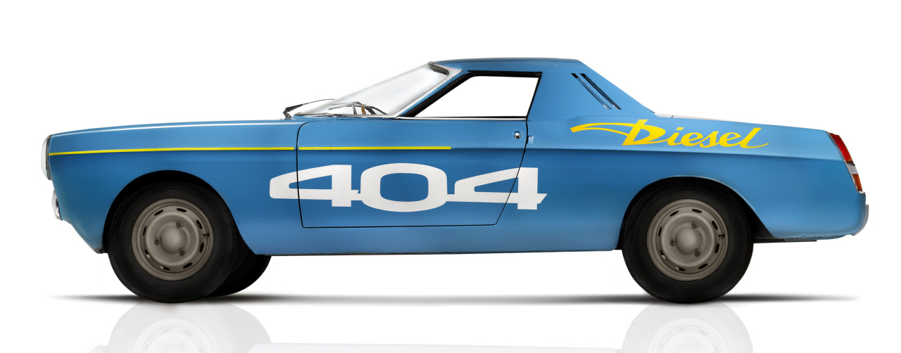 carsthatnevermadeit:  Peugeot 404 Diesel Record Car 1965, a lightened and aerodynamically