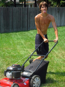 fraternityrow:  the neighbor ladies actually have a phone tree set up for when Johnny is mowing lawns on the block :)  Just the ladies, doubt it.