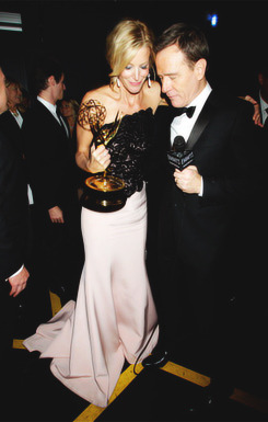 Anna Gunn & Bryan Cranston @ the 65th Primetime Emmy Awards (Backstage)