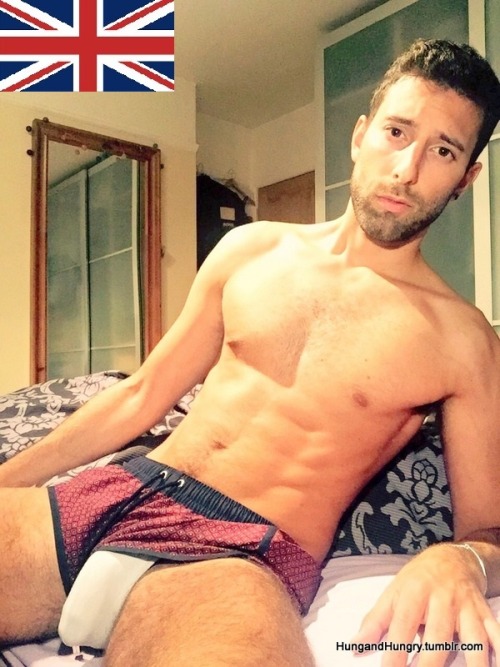 UK - hot and fit lad showing off bulge