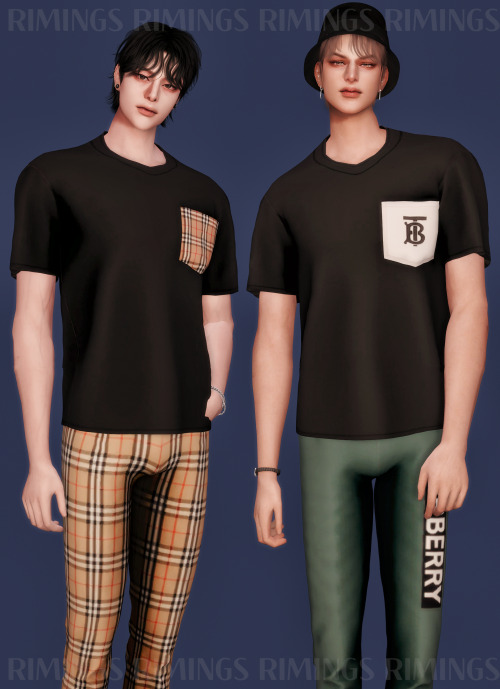 [RIMINGS] BURBERRY Basic T-Shirt &amp; BURBERRY Straight Pants - TOP / BOTTOM- NEW MESH- ALL LODS- N