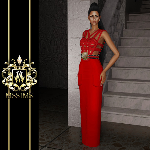 GIANNI VERSACE FALL 1992 DRESS FOR THE SIMS 4ACCESS TO EXCLUSIVE CC ON MSSIMS4 PATREONDOWNLOAD ON MS