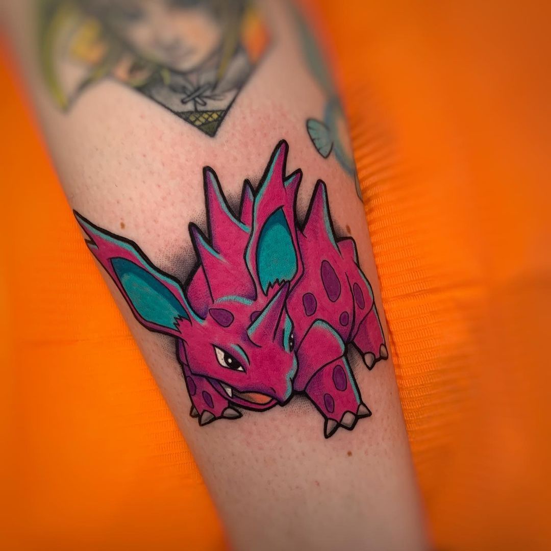 All the Piercings and Body Mods! — Nidorino Pokemon tattoo by Illustday. Follow them...
