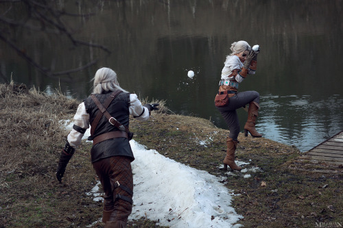 Porn Andrey as GeraltKalinkaFox as Ciri photo, photos