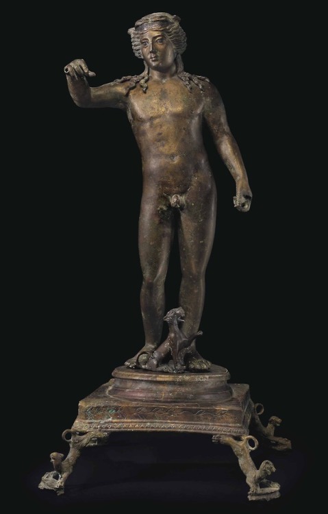 hearthglow:BacchusRoman, 2nd century CEChristie’s Sale 12256The youthful god depicted nude, s