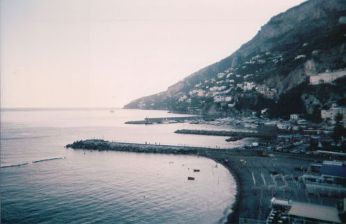 sunset in amalfi