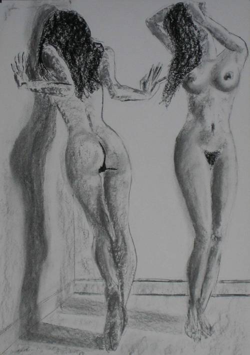 electricblue66: charcoal drawing - this one is the same model, who I thought had the most exqui