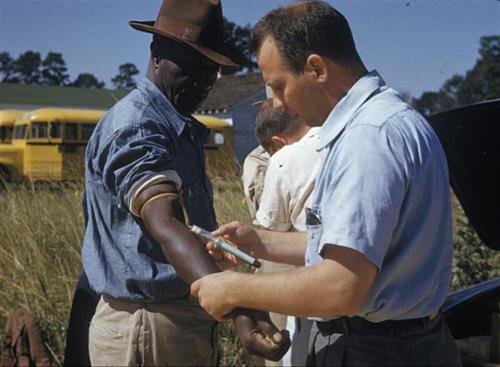 historicaltimes:An African American male is tested and treated during the ‘Tuskegee Study of U