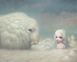wonderkiddy:  The Snow Yak Show Heaven Abominable Long Yak Snow Yak  Painting by ⓒMark Ryden see more works of Mark Ryden Mark Ryden website