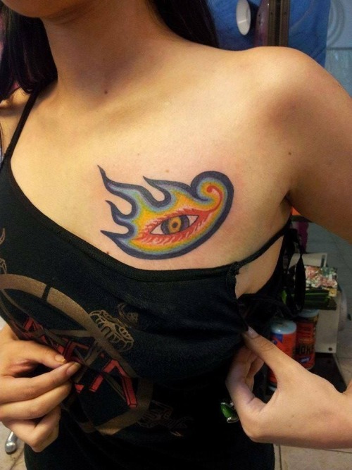 XXX TOOL FLAMING EYE TATTOO photo