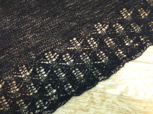 Lace detail of a cardigan I’m currently knitting
