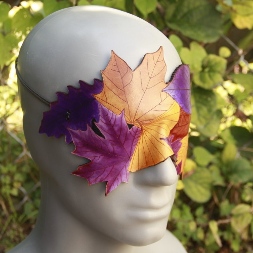 Someone Ordered A Custom Version Of My "Fallen Leaves" Mask, Modified To Be A Blindfold. Also A Color