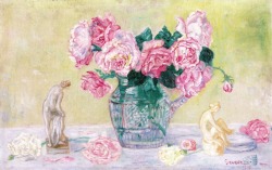 dappledwithshadow:  Roses and Tanagra FigurinesJames Ensor - 1917