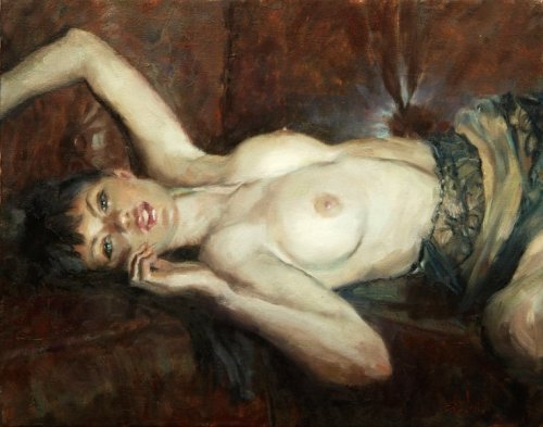 ewallisartist:  Inside the Leather, 16x20 oil on linen, by Eric. 