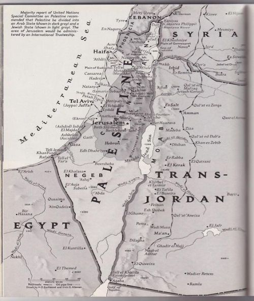 muhammadsmiry:Map of Palestine from the National Geographic Magazine,1947.