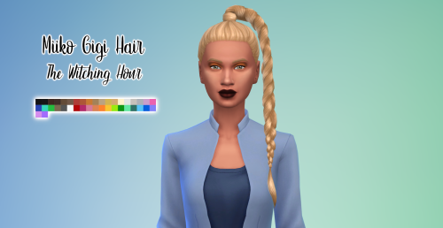 kittsims: Sims 4 Miiko Gigi Hair - The Witching Hour Recolour (Override) Hello! Here we have @miikoc