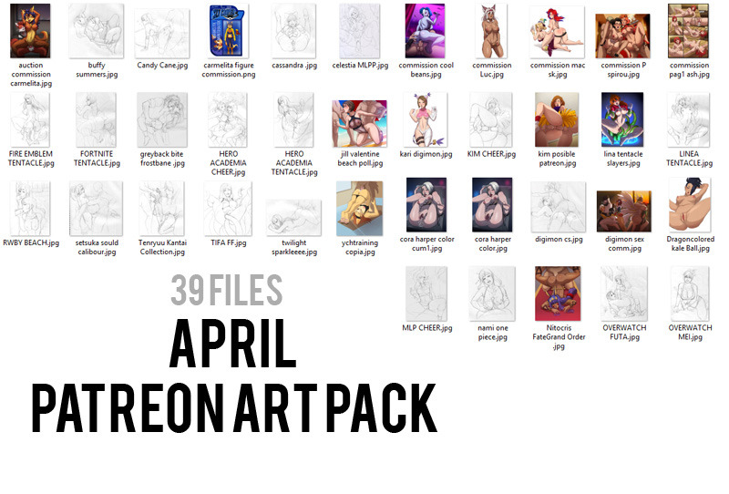 April patreon art pack full of sexy things for only $1 !!! Support me on Patreon