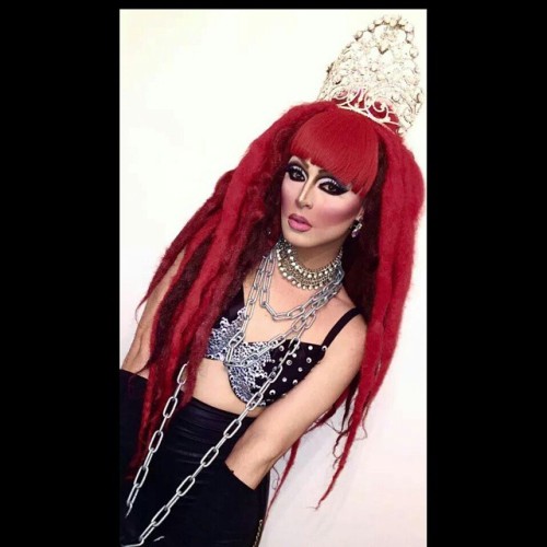 Miss Virginia Capital City Gay Pride 14-15 #RVAPRIDE #Rva #DRAGQUEEN #dreadlocks #crown #chain #make
