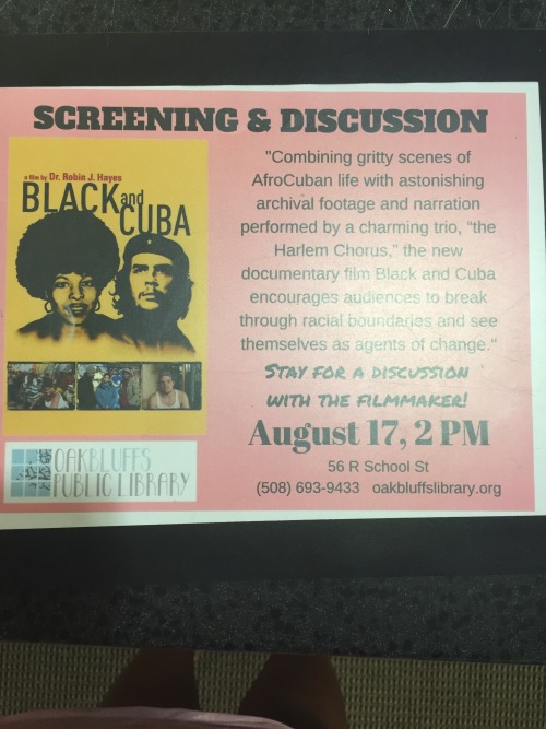 Thank you Oak Bluffs Public Library for another sold out screening of Black and Cuba