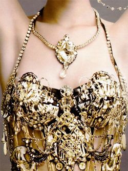 extrarouge:  Outrageous Fortune Jean Paul Gaultier Haute Couture bustier photographed by Alix Malka for Telegraph Luxury November 2006. 