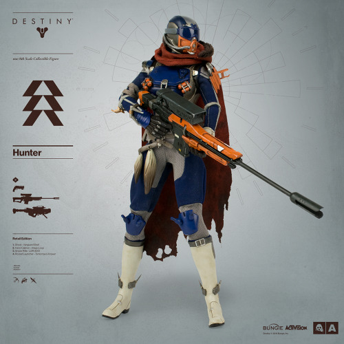worldof3a:  Destiny Hunter Pre-order BEGINS JULY 21st, 2016Bungie and 3A proudly announce the highly anticipated DESTINY HUNTER – the third class of Guardian in 3A’s 1/6th Scale Collectible Figure Series from the critically acclaimed game, DESTINY.The