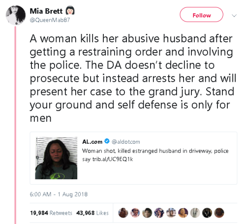 blackgirlshit:  gahdamnpunk: Not to disregard that stand your ground only protects white men..  ^^^^^