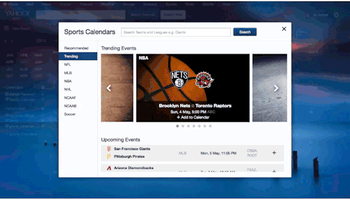 Now Follow Your Favorite Teams on Your Yahoo