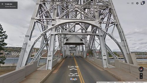 streetview-snapshots:Aerial Lift Bridge from S Lake Ave, Duluth