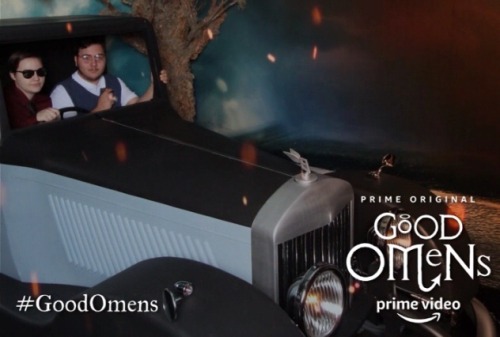 My Boyfriend And I Cosplaying As Aziraphale And Crowley For NYCC. I Was Happy To Drive The Bentley.