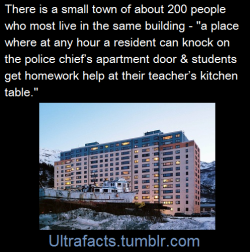 ultrafacts:  Whittier, Alaska, is a town