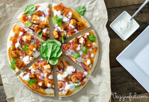 Tandoori Tofu Pizza (vegan)