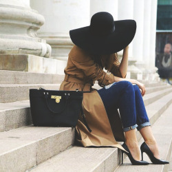 Iadorefashionn:  Coat / Jeans / Heels 