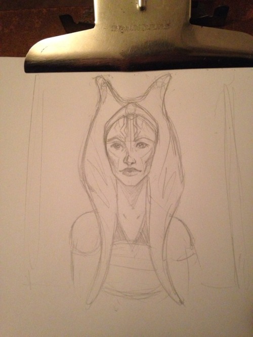 clonewarsfanstuff: Ahsoka Tano. May turn it into a watercolor.