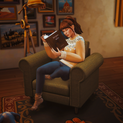 Living Chair Poses 03These poses are perfect for a cozy evening. I hope you enjoy! ☕5 in-game posesT