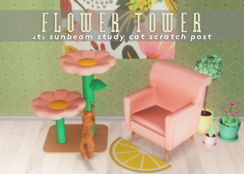 FLOWER TOWERa functional 4t2 conversion of the cat tower from @leaf-motif‘s sunbeam study. get the r