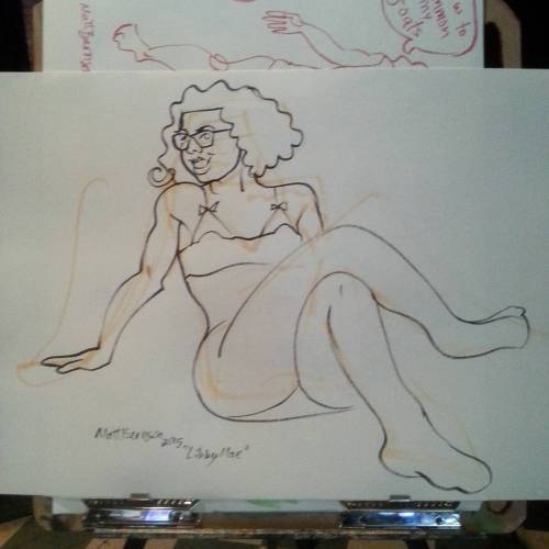 Drawing of Libby at Dr. Sketchy’s Boston. porn pictures