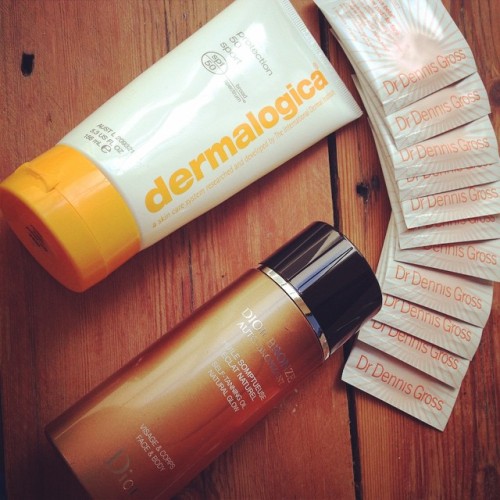 Summer essentials for sunkissed skin #dermalogica #dior #self tan #drdennisgross #spf #bronze #bronz