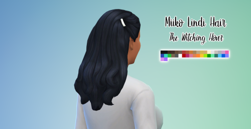 kittsims: Sims 4 Miiko Lindi Hair - The Witching Hour Recolour (Override) Hello! Here we have @miiko