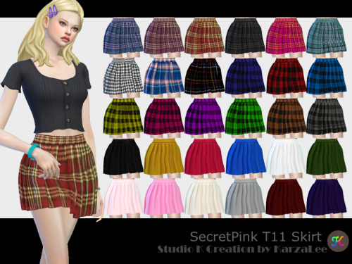 [SecretPink] T11 skirt (S4CC)standalone / 30 swatches / new mesh by me / base gameDownload